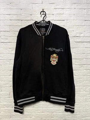 Vintage Don Ed Hardy Cotton Bomber Tattooing Eagle Skull Sz M - Image 1 of 4