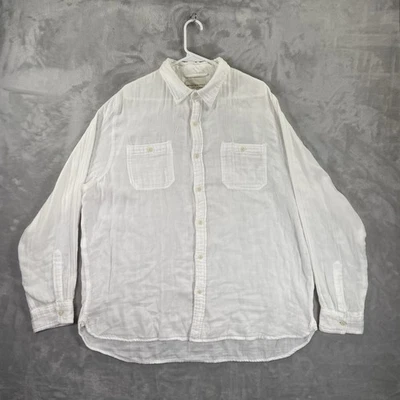Camisa Denim & Supply Ralph Lauren Para Hombre XXL Abotonada Blanca Sólida Manga Larga 2XL Foto 1 de 4