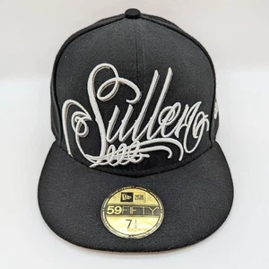 NUEVA ERA x SULLEN ART COLLECTIVE 59Fifty Gorra Ajustada Sombrero Para Hombre 7 1/4 Negro Calavera - Imagen 1 de 20