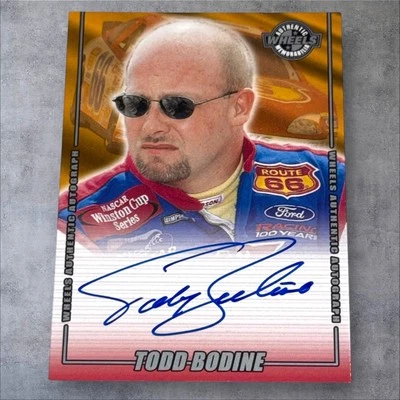 Todd Bodine ONION VINTAGE PACK PULLED NASCAR signed card 2001 WHEELS AUTHENTICS - Image 1 of 2