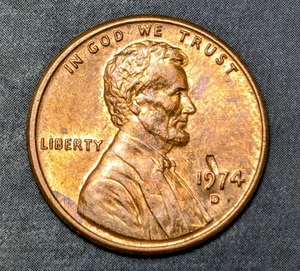 1974-D Lamination Mint Error Lincoln Memorial Cent - Picture 1 of 5