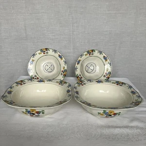 1930's Alfred Meakin 2x Lidded Tureens 'Bexley' Pattern Harmony Shape Art Deco - Picture 1 of 24
