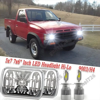 Faros LED de carrocería dura para camioneta Nissan 1995-1996 1997 haz sellado alto/bajo 7x6" Foto 1 de 4