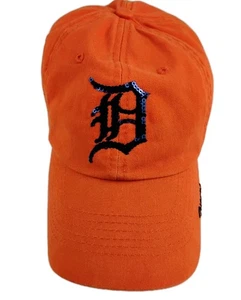 Baseballmütze Detroit Tigers Fans Favoriten orange blaue Sequenz Druckknopflasche - Bild 1 von 8