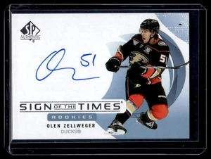 2024-25 SP Authentic Sign Of The Times Rookie Olen Zellweger RC Auto - Picture 1 of 2