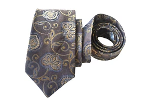 JOHN W NORDSTROM MEN'S TIE BROWN/FLORAL WIDTH: 3.50" LENGTH 59" - Picture 1 of 3