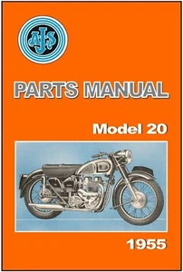 AJS Parts Manual Model 20 Springtwin 1955 Replacement Spares Catalog List - Picture 1 of 4