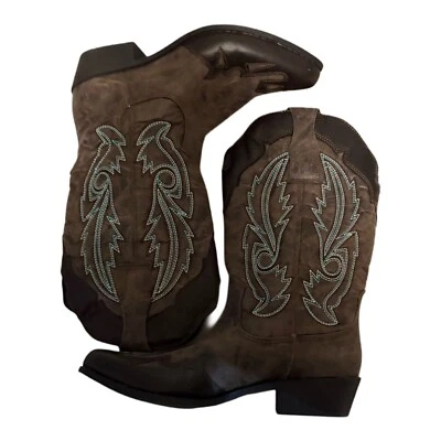 90s Style Rare Vintage Women’s Embroidered Dolce Cowboy Boots - Image 1 of 4