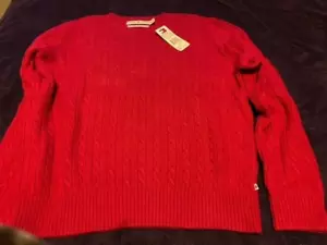 Tommy Hilfiger Sz XL Raspberry L/Sleeve Pullover Crew Neck Cable Knit Sweater - Picture 1 of 4