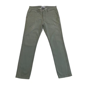 Pantalones chinos de pierna recta calce ajustado MARCO NN07 para hombre W32 L30 verde salvia - Imagen 1 de 18