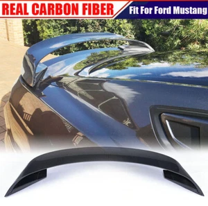 Fits 2015-22 Ford Mustang GT GT350R REAL CARBON Rear Trunk Spoiler Wing Bodykit - Picture 1 of 12