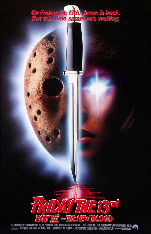 Friday The 13th Part VII - The New Blood movie poster : 11 x 17 inches - Horror