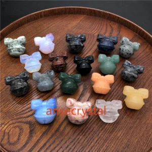 Wholesale 3CM Small Bell Quartz Crystal Skull Hand Carved Gem Reiki Healing - Picture 1 of 21