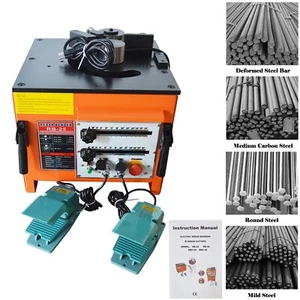 110V RB-25 Electric Rebar Bender 6-25mm Steel Bar Bending Machine 0-180° - Picture 1 of 24