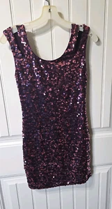 Unbranded - Purple Fully Sequined Short Sleeveless Dress - Size Small - Picture 1 of 2