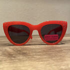 Betsey Johnson Cat Eye Retro Red Rhinestone Embellished Bitty Bling Sunglasses