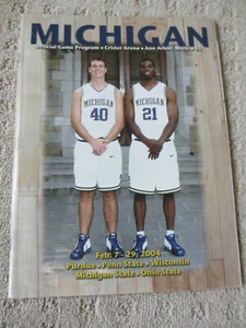 Programa de baloncesto de la Universidad de Michigan de febrero de 2004 - Imagen 1 de 2