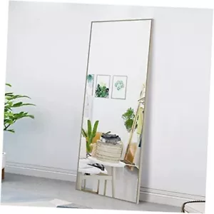 Full Length Mirror Floor Mirror with Standing Holder Bedroom/Locker Room - Picture 1 of 8