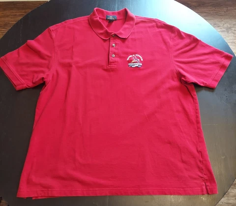 St. Louis Cardinals 2006 World Series Champions Golf Polo Mens XXL Heavy Cotton Cover