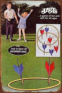 Joycenie Great Tin Sign Aluminum Metal Sign 1969 Jarts Lawn Darts Game Vintag...