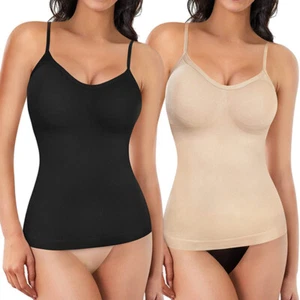 Women Tummy Control Camisole Compression Tank Top Body Shaper Waist Trainer Vest - Picture 1 of 51
