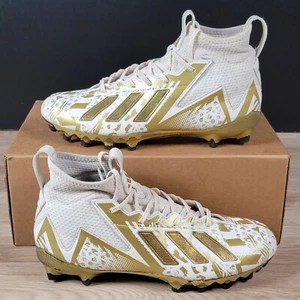 adidas Freak 23 7V7 Football Cleats Mens Size 9.5 Gold White High Top HP2442 - Picture 1 of 7