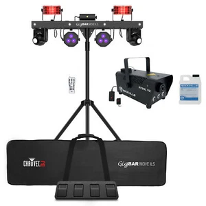 Chauvet DJ GIGBAR MOVE ILS Moving Heads/Derbies/Wash/Laser/Strobe Lights+Fogger - Picture 1 of 12