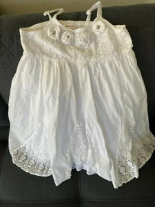 Mimi & Maggie White Cotton Sundress with Eyelet Detail Size S (6) - Picture 1 of 6