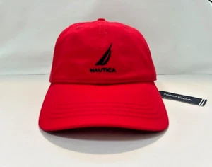 NAUTICA J-Class Adjustable Embroidered Cap - Red/Navy Blue- Ball Cap - Picture 1 of 5