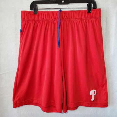 Philadelphia Phillies Shorts Men's XL Mesh Shorts Red MLB Baseball Cover