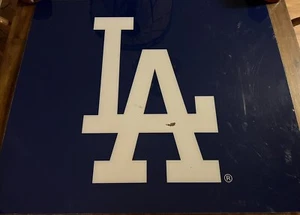 LOS ANGELES DODGERS STADIUM USED PLASTIC LA SIGN HUGE! - Picture 1 of 7