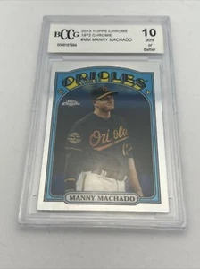 2013 Topps Chrome #72C-MM - Manny Machado - 1972 Topps Insert BCCG Gem Mint 10 - Picture 1 of 2