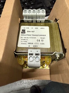 RS PRO 100VA 1 Output Chassis Mounting Transformer, 230V ac, IEC 61558-2-4 - Bild 1 von 3