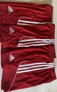 Adidas Climalite Youth Small shorts Red Boy/Girl Brand New Lot Of 3 - Picture 1 of 8