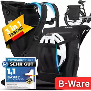 RADGEIST 3in1 Fahrradtasche Rucksack Gepäckträgertasche wasserdicht schwarz - Bild 1 von 6