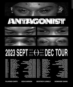 TWO (Washington DC) Playboi Carti Antagonist Tour Tickets (GENERAL ADMISSION) - Picture 1 of 1