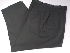 Vintage Perry Ellis Portfolio Dress Pant Men 34x30 Flt Front All Cotton Gray J24 - Picture 1 of 8