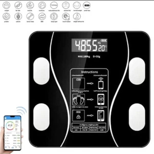 Body Fat Scale 180kg Bluetooth Smart BMI Digital Bathroom Wireless Weight Scales - Picture 1 of 27
