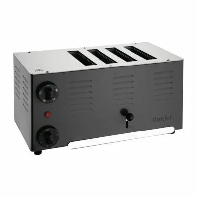 Rowlett Regent 4 Slot Toaster in Black with Removable Crumb Tray Variable Timer