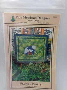 Pine Meadows Designs Prairie Flowers Wall Hanging Pattern Connie Roys 24x27 In - Picture 1 of 7