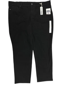 Code Bleu 24W Jeans Chelsea Straight Black Classic Rise Tummy Slimming Panel - Picture 1 of 5