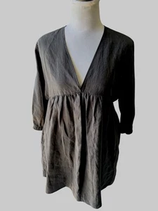 Mini Vestido Zara TRF Calzado Grunge Babydoll Manga 3/4 Con Bolsillos Negro XS - Imagen 1 de 8