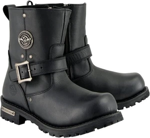 BOTAS DE MOTO MILWAUKEE CUERO HOMBRE CUERO NEGRO 'ANCHO ANCHO' 6 PULGADAS -SABM - Imagen 1 de 8
