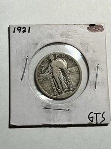 1921 Standing Liberty Quarter VG Key Date Nice Strike - Picture 1 of 4