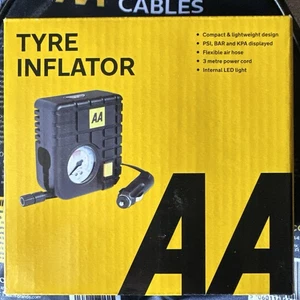 Electric Tyre Inflator AA. 3m Power Cord Compact. Cigarette Lighter Powered. - Picture 1 of 6