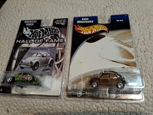 2 Hot Wheels Auto Meilensteine VW Love Fame Bug Volkswagen Käfer Real Riders 1:64 - Bild 1 von 9