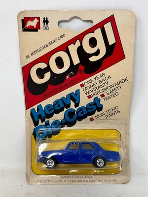 Vintage Corgi Juniors Blue Mercedes-Benz 240D On Damaged Card - Image 1 of 4