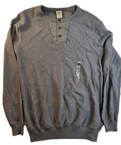 Timberland Hombres Henley Manga Larga Suéter PullOver Talla Mediana Nuevo - Imagen 1 de 6