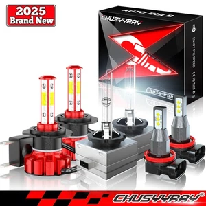 For 2011-2013 Hyundai Equus LED HID Xenon Headlight Hi / Lo + Fog Light 6X Bulbs - Picture 1 of 16