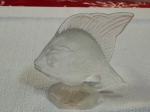 Vintage Fenton Glas Sonnenfisch Angelfish Figur klar Karneval mit Aufkleber - Bild 1 von 8